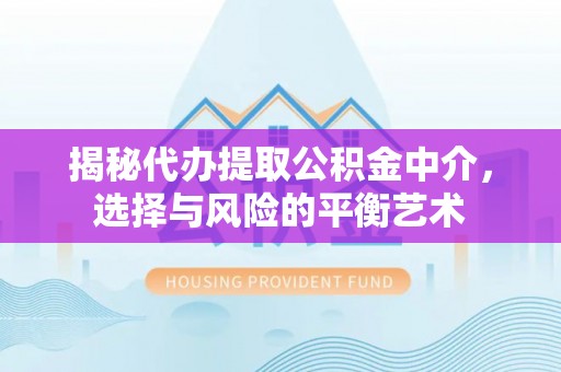 武胜揭秘代办提取公积金中介，选择与风险的平衡艺术